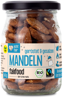 Produktfoto zu Faire Mandeln geröstet & gesalzen