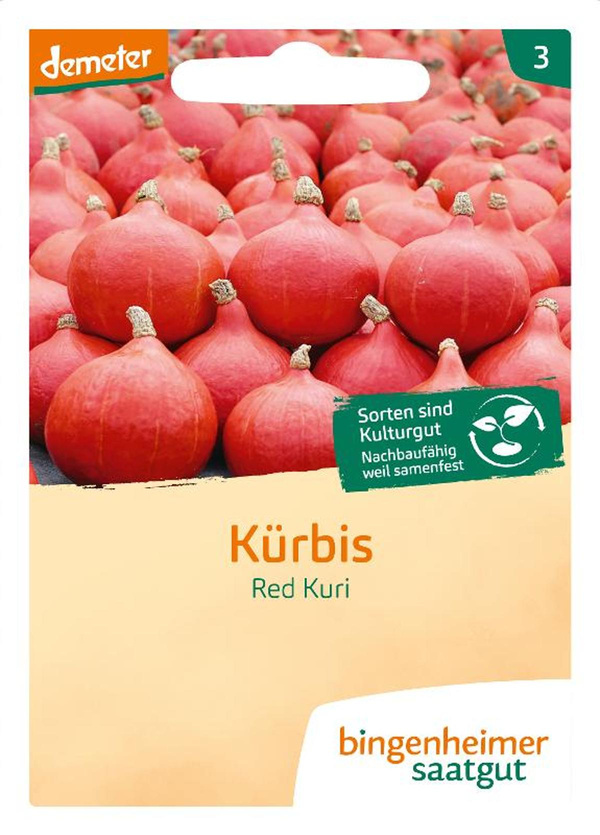 Produktfoto zu Saatgut Hokkaidokürbis Red Kuri