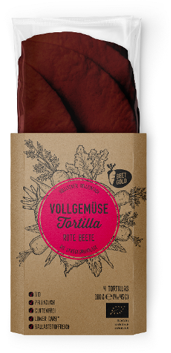 Produktfoto zu Vollgemüse Tortillafladen Rote Bete