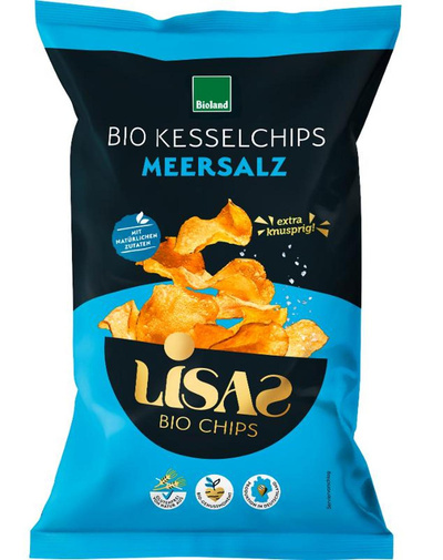Produktfoto zu Lisas Kesselchips mit Meersalz