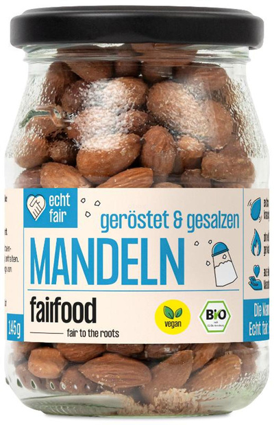 Produktfoto zu Faire Mandeln geröstet & gesalzen