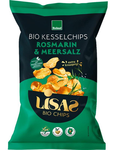 Produktfoto zu Lisas Kesselchips Rosmarin und Meersalz