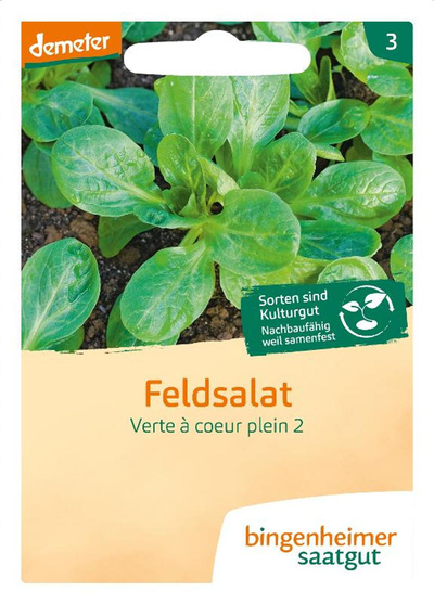 Produktfoto zu Saatgut Feldsalat vert á coeur plein