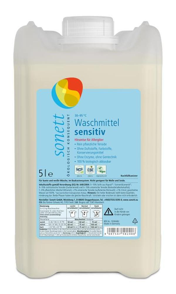 Produktfoto zu Flüssigwaschmittel sensitiv - 5l Kanister