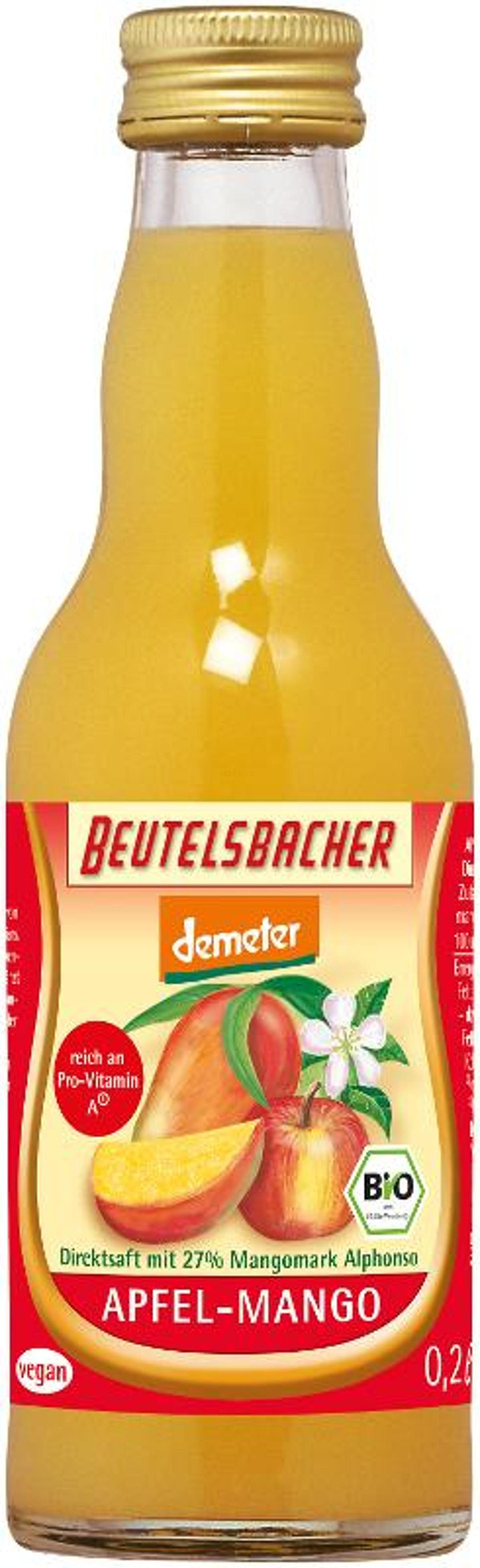Produktfoto zu Apfel-Mango Saft, Kasten 0,2l
