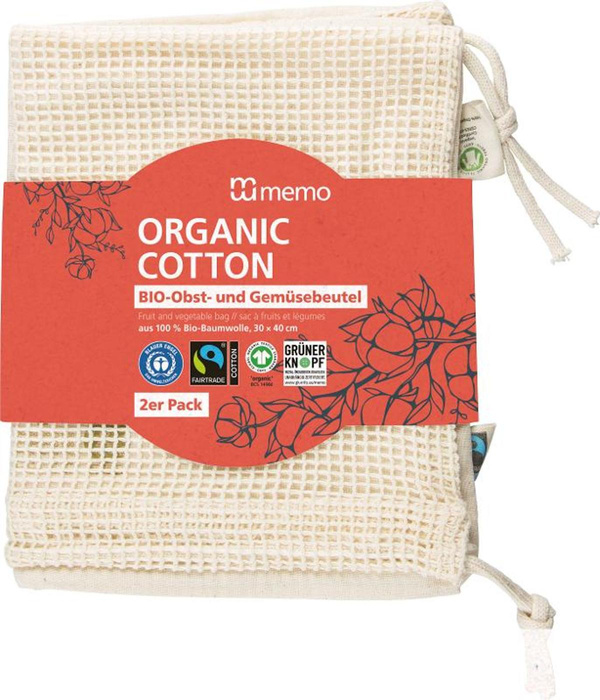 Produktfoto zu Memo Baumwollbeutel für Obst & Gemüse