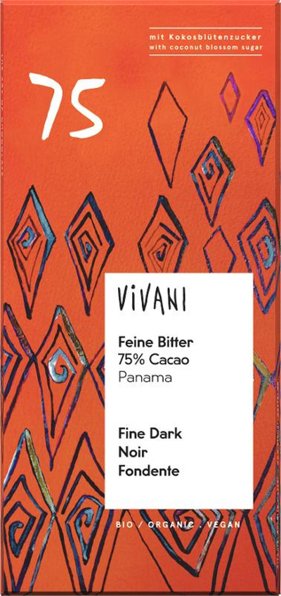 Produktfoto zu VIVANI Feine Bitter 75%  mit Kokosblütenzucker