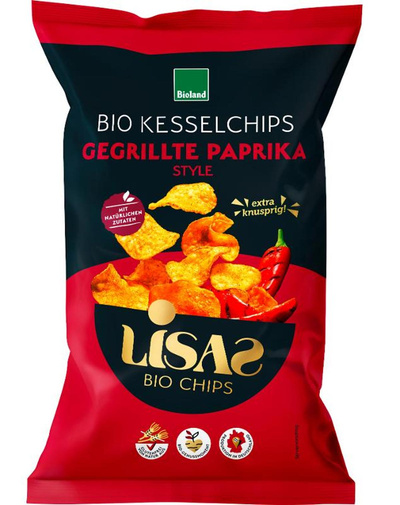 Produktfoto zu Lisas Kesselchips gegrillte Paprika