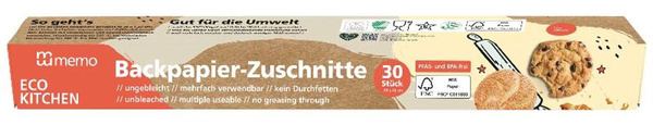 Produktfoto zu Backpapier FSC ungebl. kompostierbar