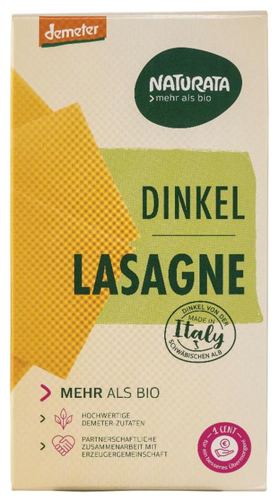 Produktfoto zu Dinkel-lasagne hell demeter