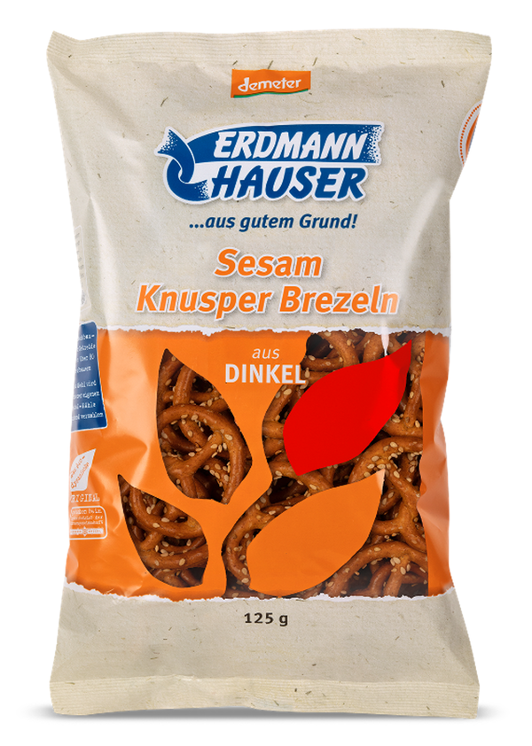 Produktfoto zu Sesam Knusper Brezeln Dinkel