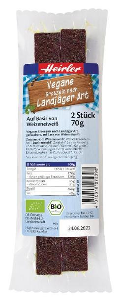 Produktfoto zu Vegane Brotzeit nach Landjäger Art