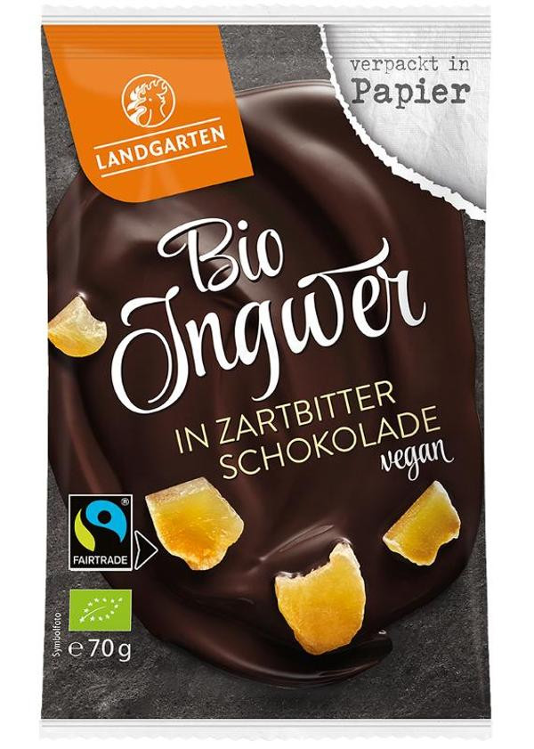 Produktfoto zu Ingwer in Zartbitterschoki