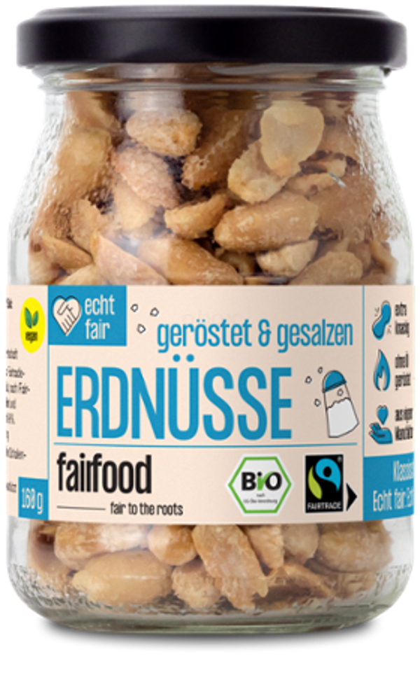 Produktfoto zu Faire Erdnüsse geröstet & gesalzen