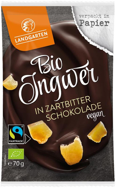 Produktfoto zu Ingwer in Zartbitterschoki