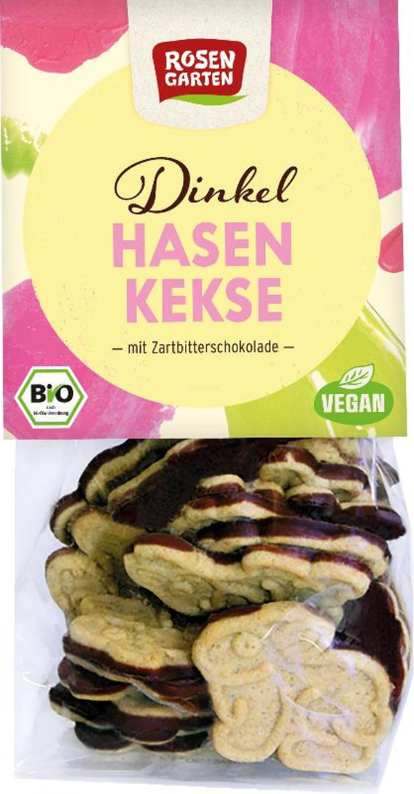 Produktfoto zu Dinkel-Hasenkeks mit Zartbitter Schokoboden