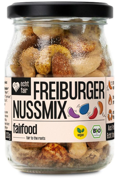 Produktfoto zu Fairer NussMix, geröstet und bunt gewürzt