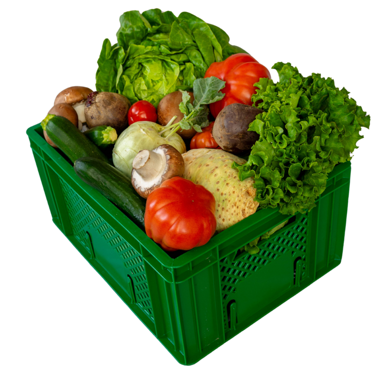 Ökokisten mit Gemüse