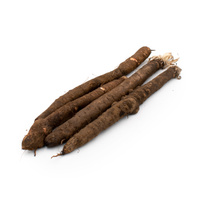 KI generiert: Mehrere Schwarzwurzeln liegen auf einer weißen Oberfläche.