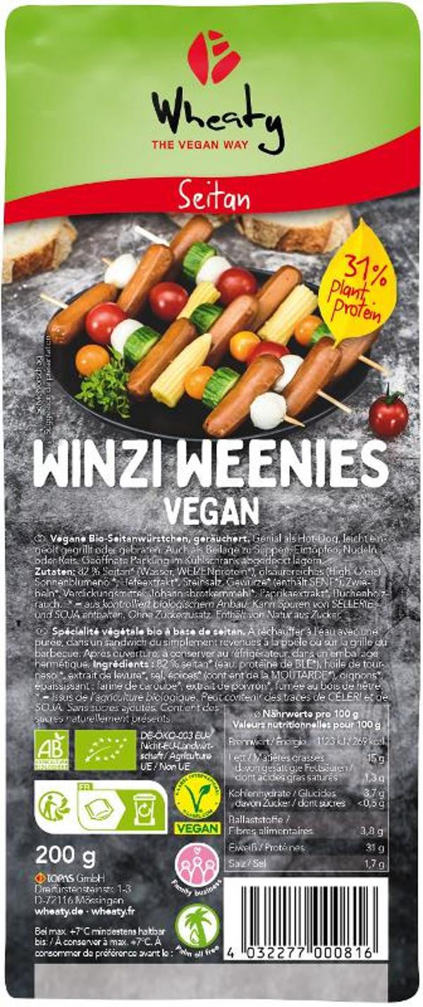 Produktfoto zu WHEATY Winzi-Weenies vegan 10S