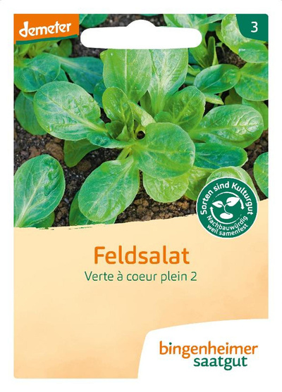 Produktfoto zu Saatgut Feldsalat vert á coeur plein