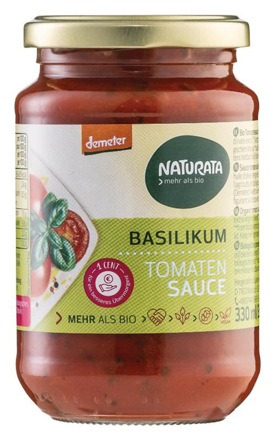 Produktfoto zu Basilikum Tomatensauce Naturat
