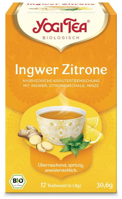 Produktfoto zu Yogi Tee Ingwer-Zitrone Tb