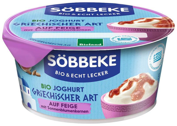 Produktfoto zu Joghurt griechischer Art auf Feige mit Sonnenblumenkernen