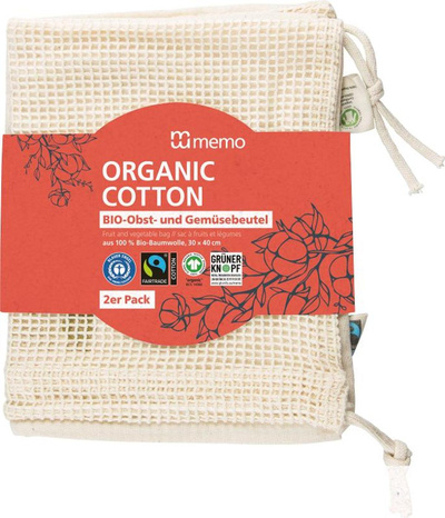 Produktfoto zu Memo Baumwollbeutel für Obst & Gemüse