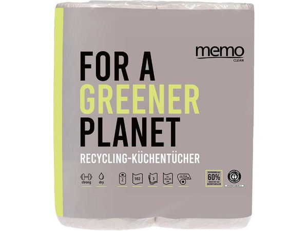 Produktfoto zu MEMO Küchenrollen Recycling Strong & Dry