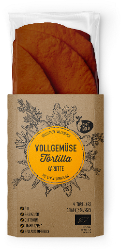 Produktfoto zu Vollgemüse Tortillafladen Karotte