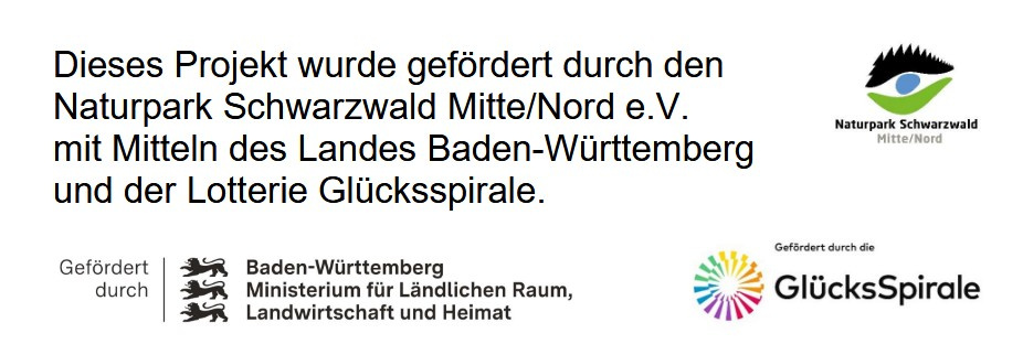 KI generiert: Förderung durch Naturpark Schwarzwald, Baden-Württemberg und Glücksspirale.