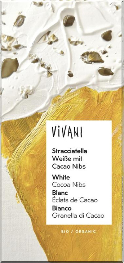 Produktfoto zu Tafel Stracciatella Weiße mit Kakaonibs
