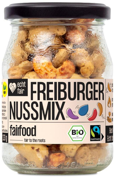 Produktfoto zu Fairer NussMix, geröstet und bunt gewürzt
