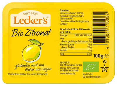 Produktfoto zu Zitronat gewürfelt im Becher