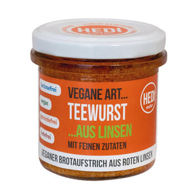 Produktfoto zu Vegane Art Teewurst aus Linsen