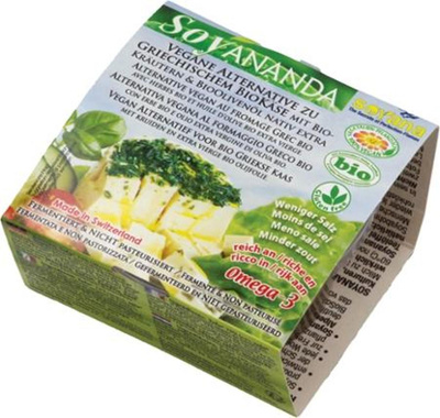 Produktfoto zu Soyananda vegane Alternative zu griechischem Käse mit Kräutern